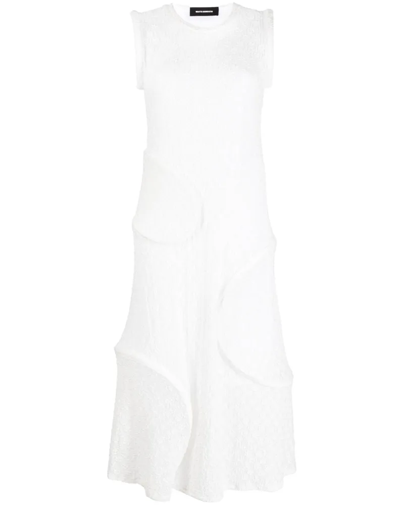 Melitta Baumeister Strukturiertes Midikleid - Weiß Weiß