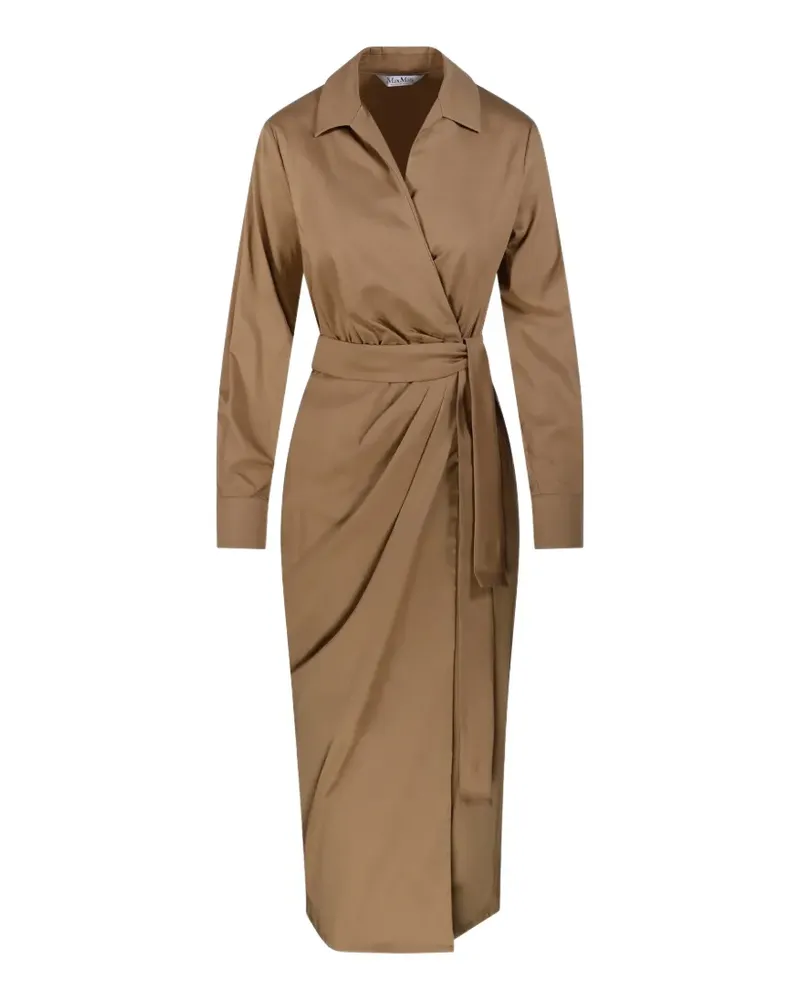 Max Mara belted wrap-style dress - Nude Nude