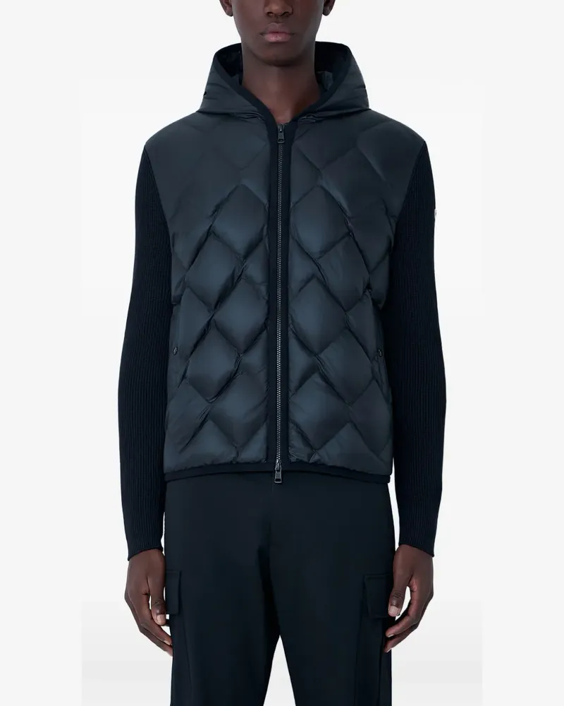 Moncler ribbed sleeves quilted gilet - Schwarz Schwarz