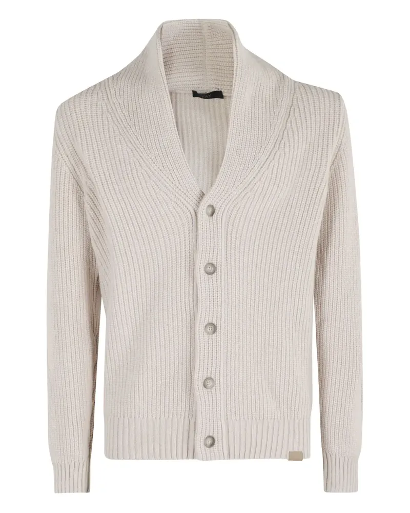 Fay shawl-collar cardigan - Nude Nude