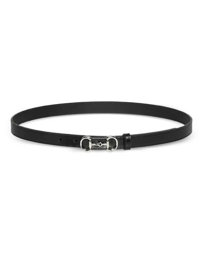Gucci Schmaler Horsebit Gürtel - Schwarz Schwarz