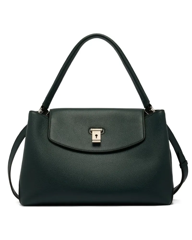 Bally Strukturierter Lock Me Tote Bag - Grün Grün