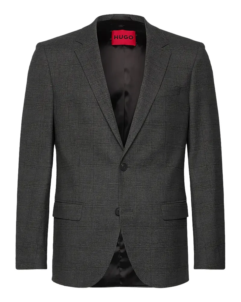 HUGO BOSS check button blazer - Grau Grau