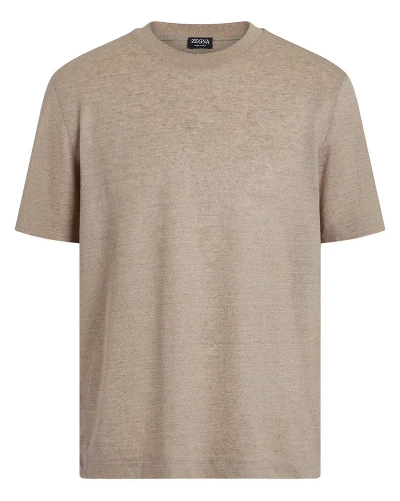 Ermenegildo Zegna Oasi Lino T-Shirt - Nude Nude