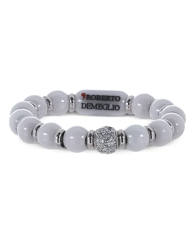 Roberto Demeglio Diamantring mit Logo - Silber Silber