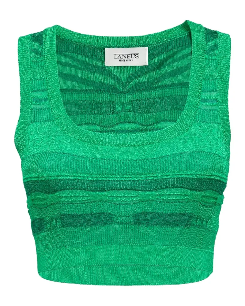 Laneus knitted cropped tank top - Grün Grün