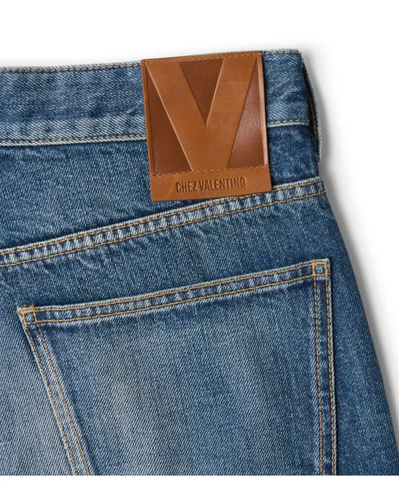 Valentino Garavani Jeans mit Logo-Patch - Blau Blau