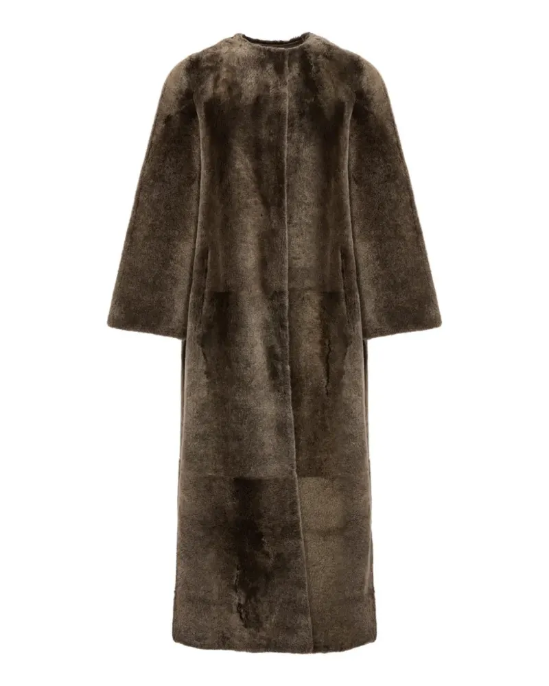 Yves Salomon Wendbarer Mantel aus Shearling - Braun Braun
