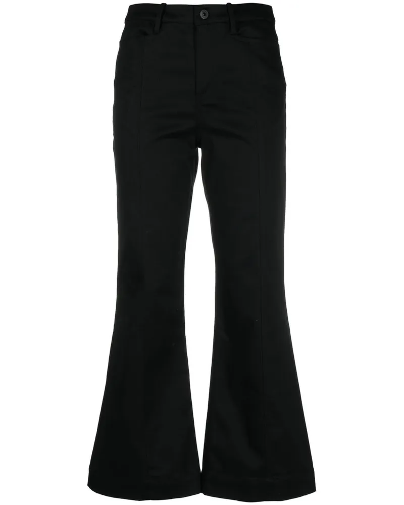 Proenza Schouler Ausgestellte Cropped-Hose - Schwarz Schwarz