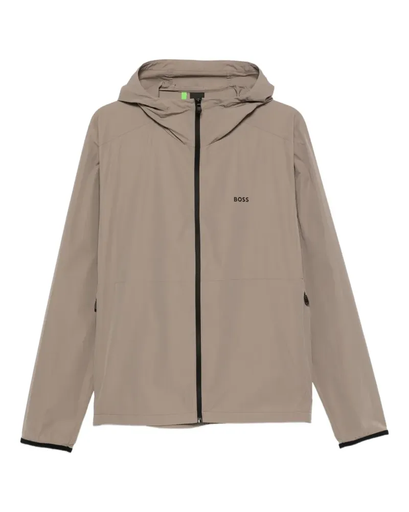 HUGO BOSS Kapuzenjacke mit Logo-Print - Nude Nude