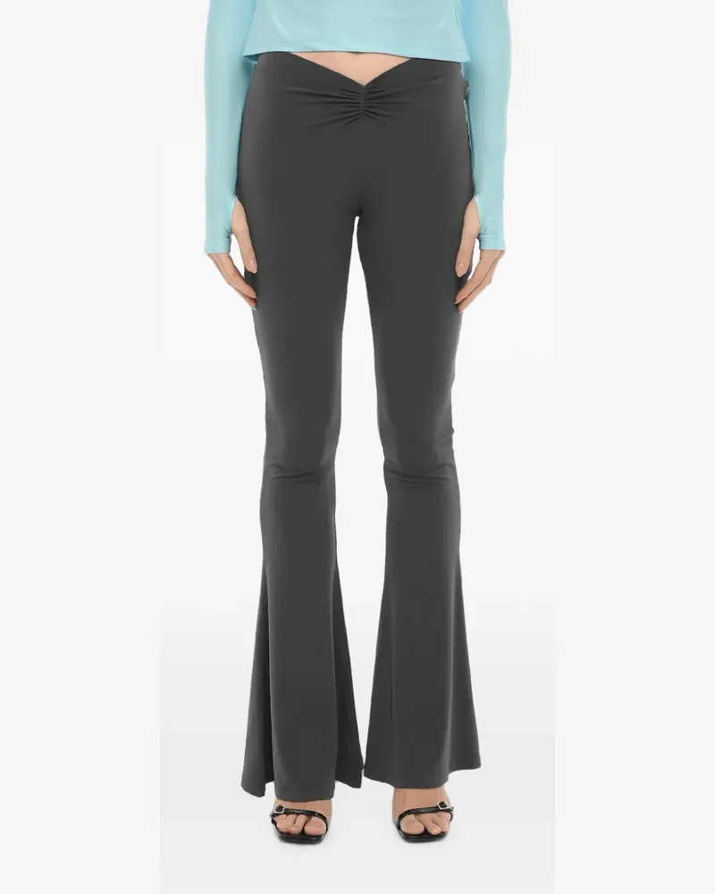 ANDAMANE ruched bootcut trousers - Grau Grau
