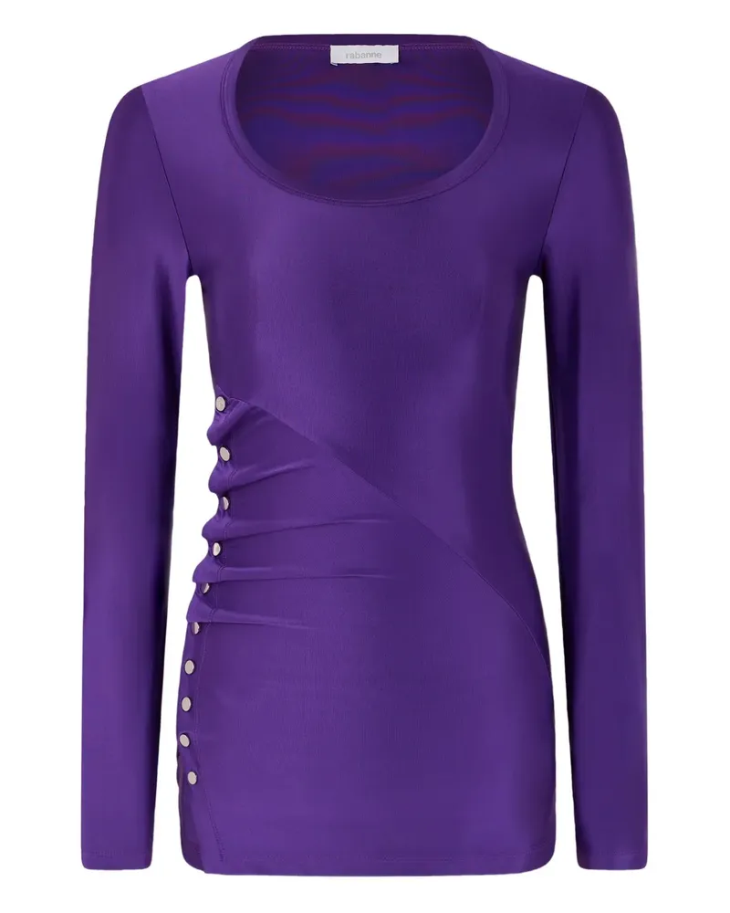 Paco Rabanne Drapiertes Oberteil mit Druckknopfverschluss - Violett Violett
