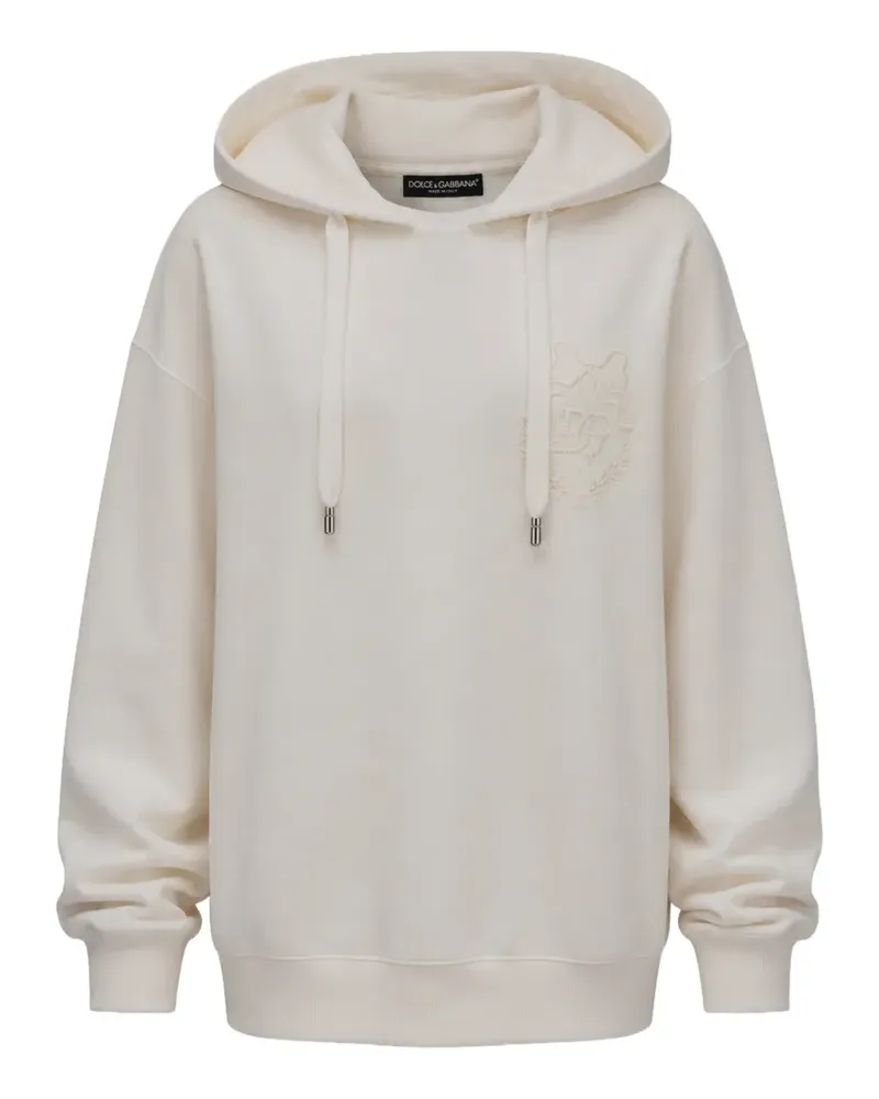 Dolce & Gabbana Hoodie mit Logo-Stickerei - Nude Nude