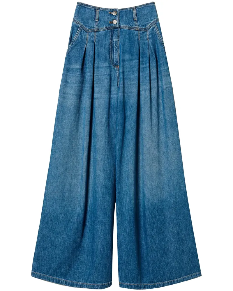 Twin-Set Weite Jeans - Blau Blau