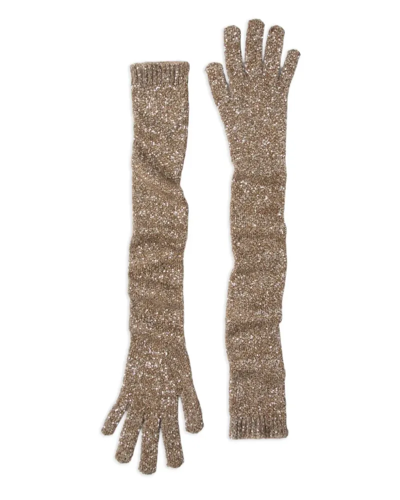 Brunello Cucinelli Lange Handschuhe - Braun Braun