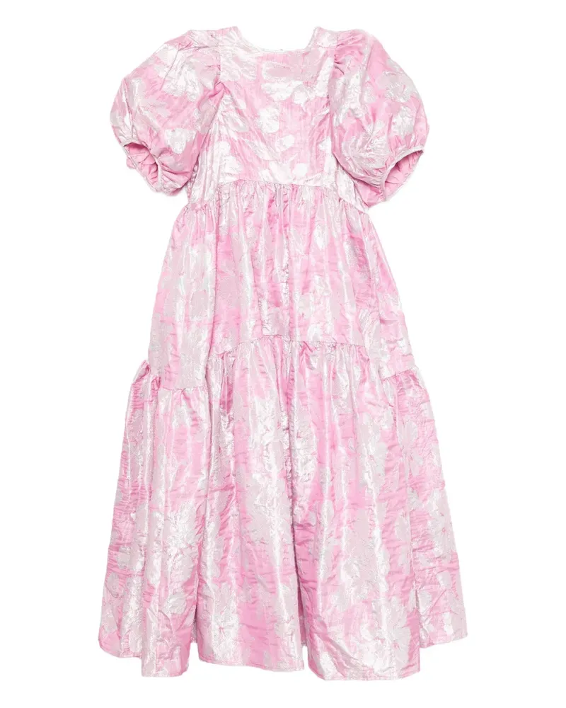 Sister Jane Ives Midikleid mit Blumen - Rosa Rosa