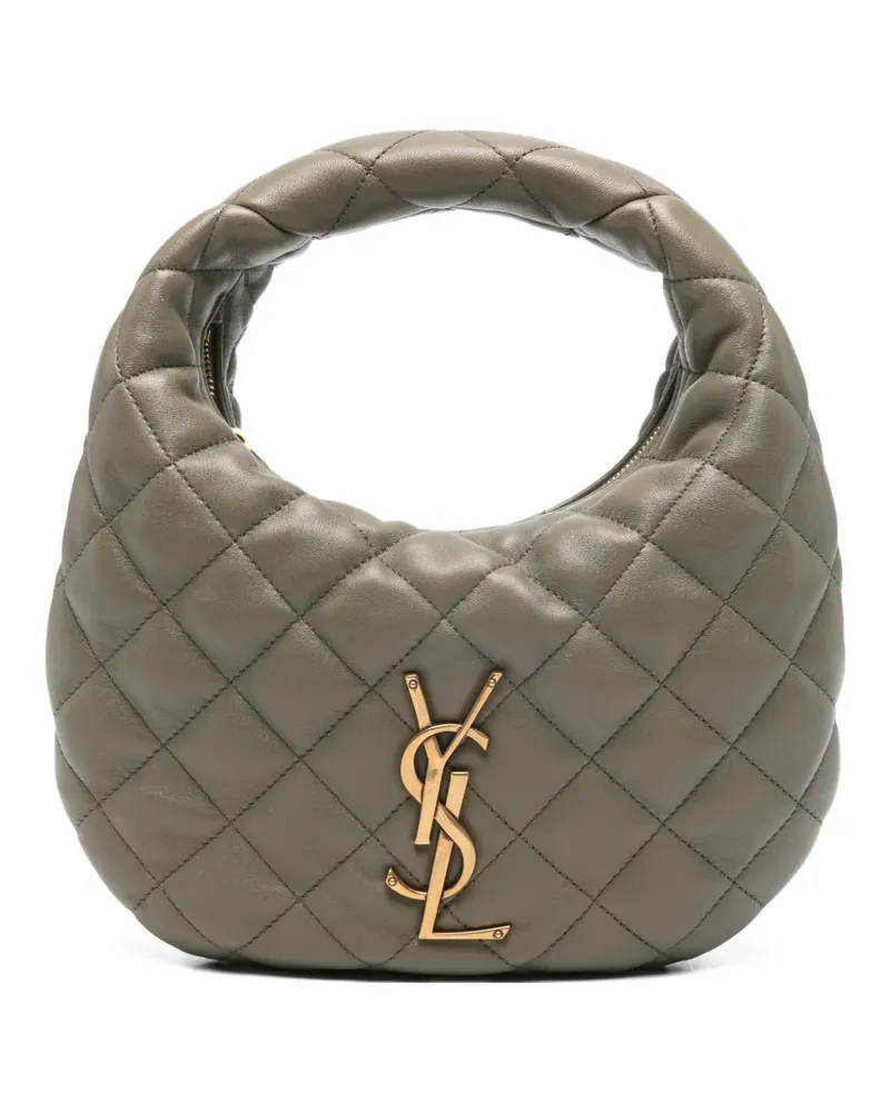 Saint Laurent Shopper mit Logo-Schild - Grün Grün