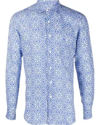 PENINSULA Hemd mit grafischem Print Blau