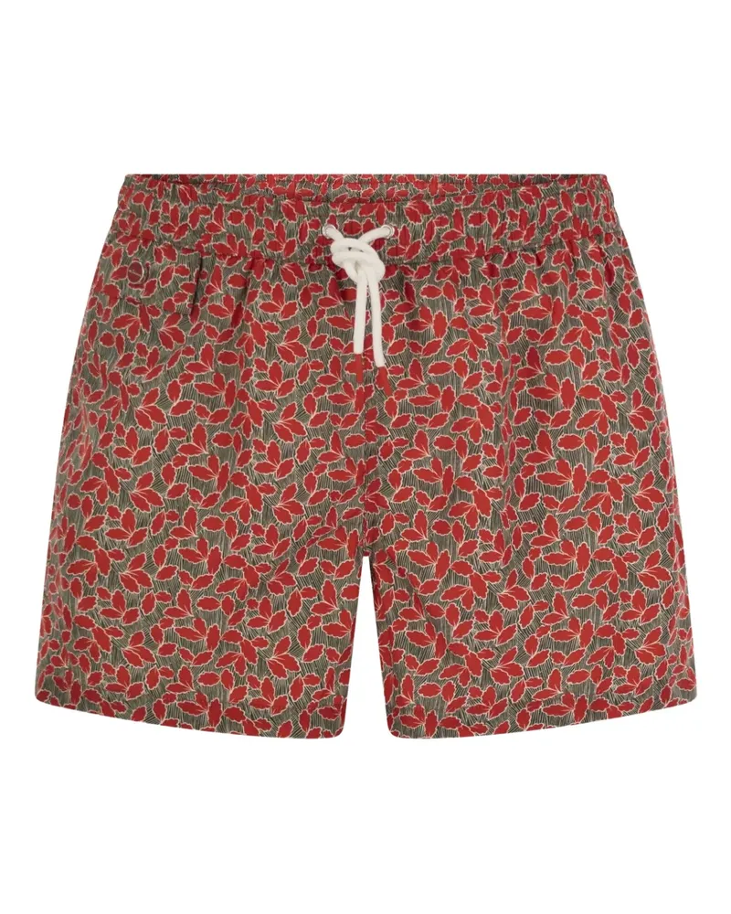 Kiton Badeshorts mit Blumenmuster - Rot Rot