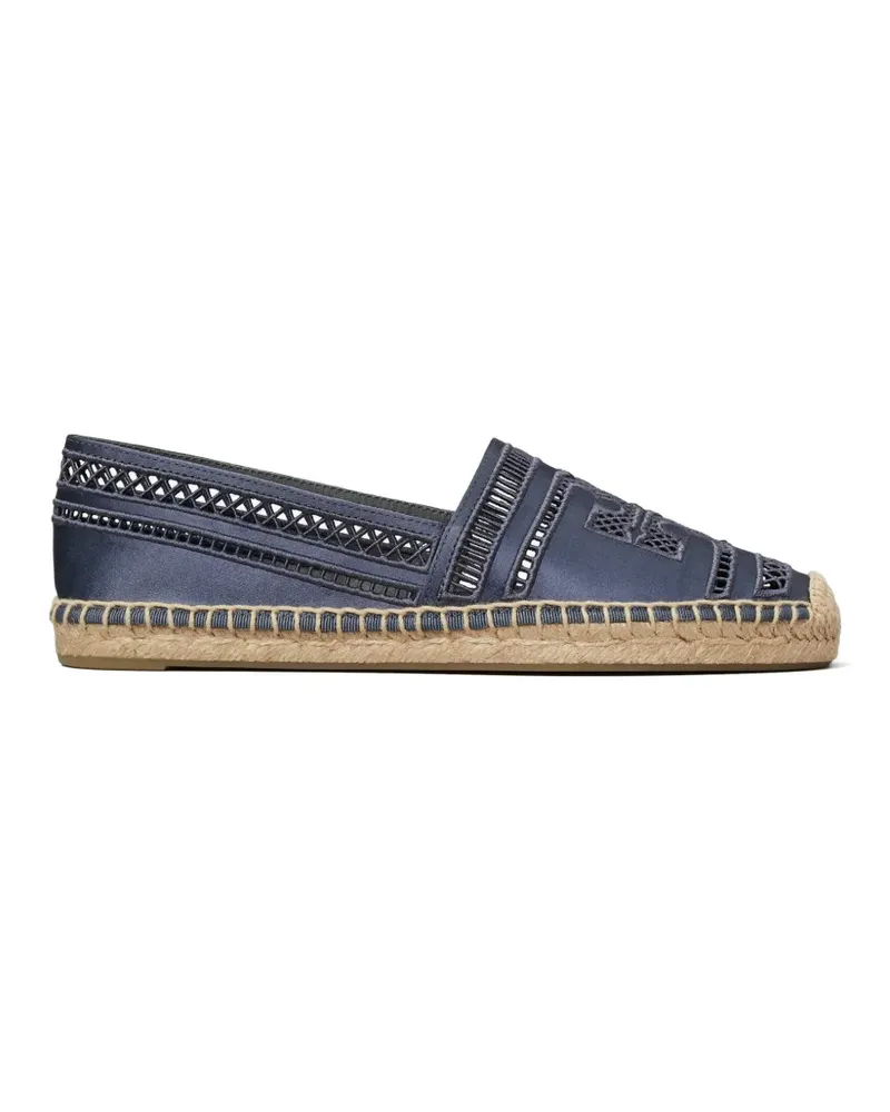 Tory Burch Espadrille mit offenem Gewebe - Blau Blau