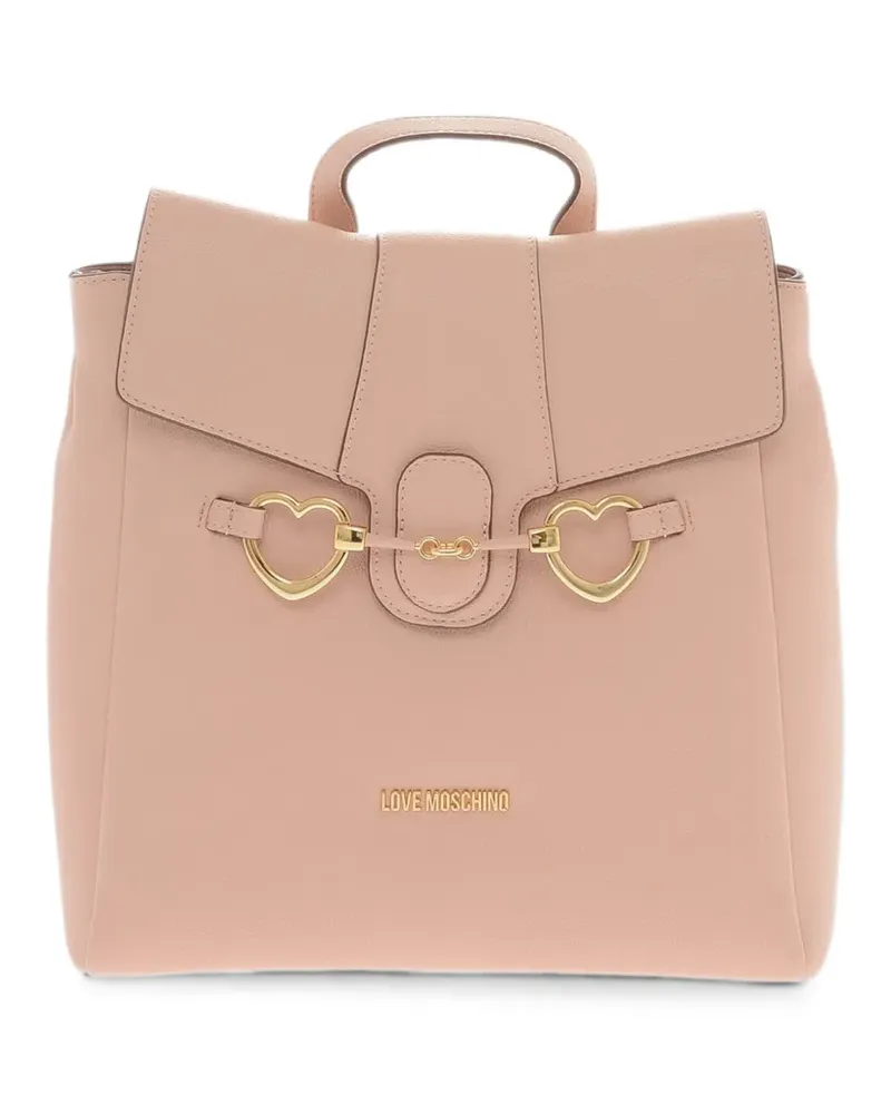 Moschino heart-shaped buckle backpack - Rosa Rosa