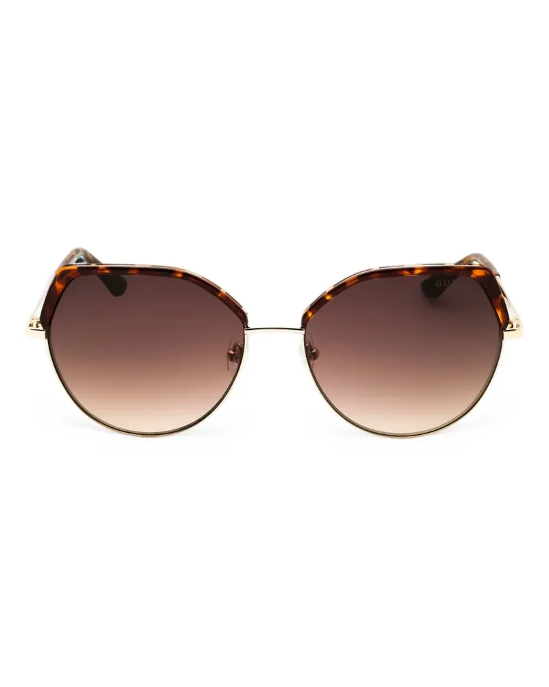 Guess Cat-Eye-Sonnenbrille in Schildpattoptik - Gold Gold