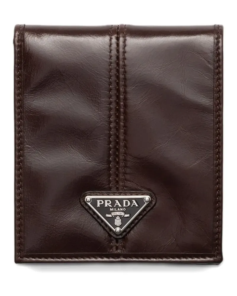 Prada Portemonnaie mit Klappe - Braun Braun