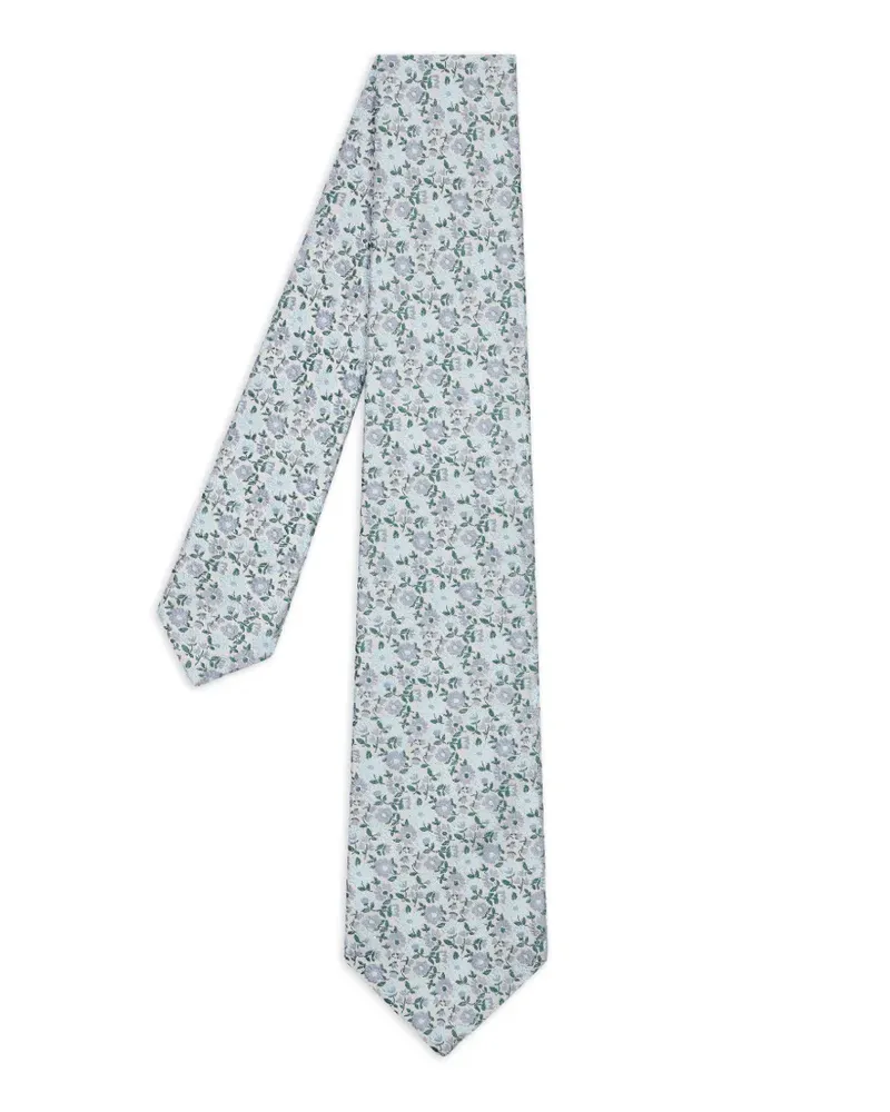 Paul Smith floral silk tie - Blau Blau