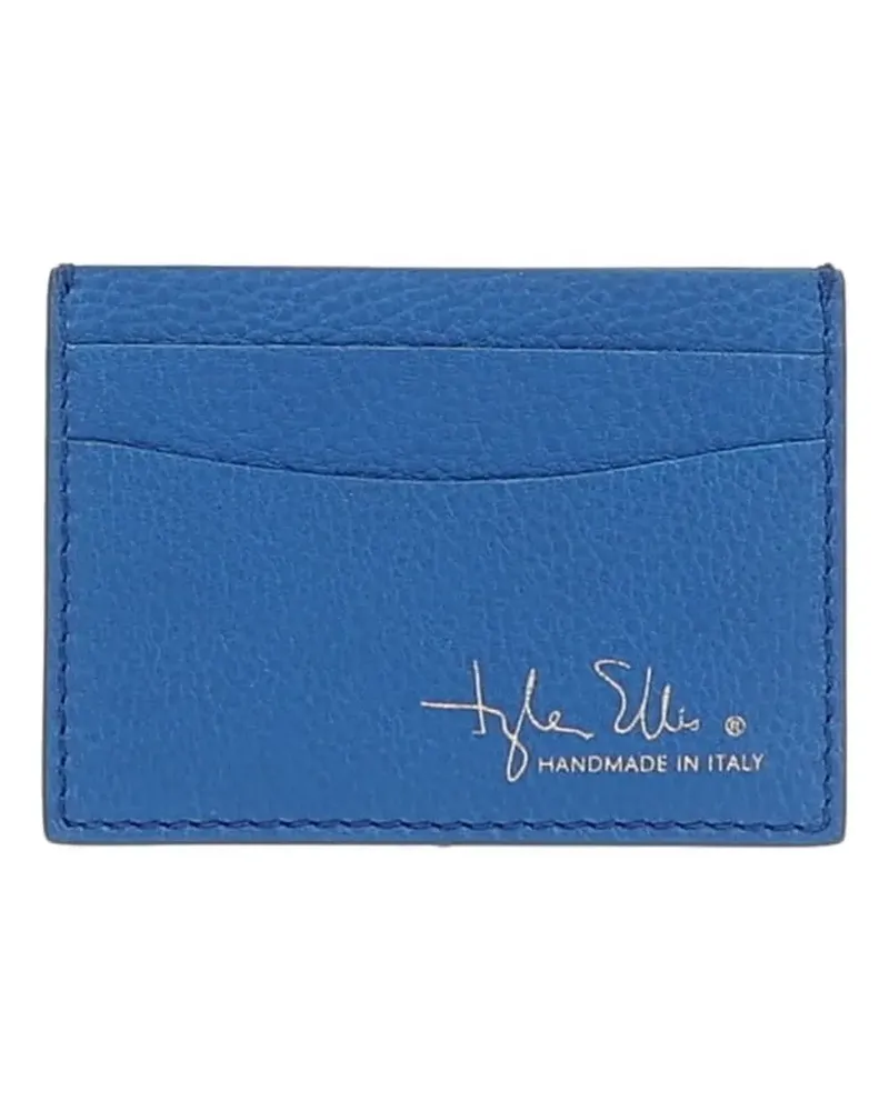 Tyler Ellis Chip pebbled card holder - Blau Blau