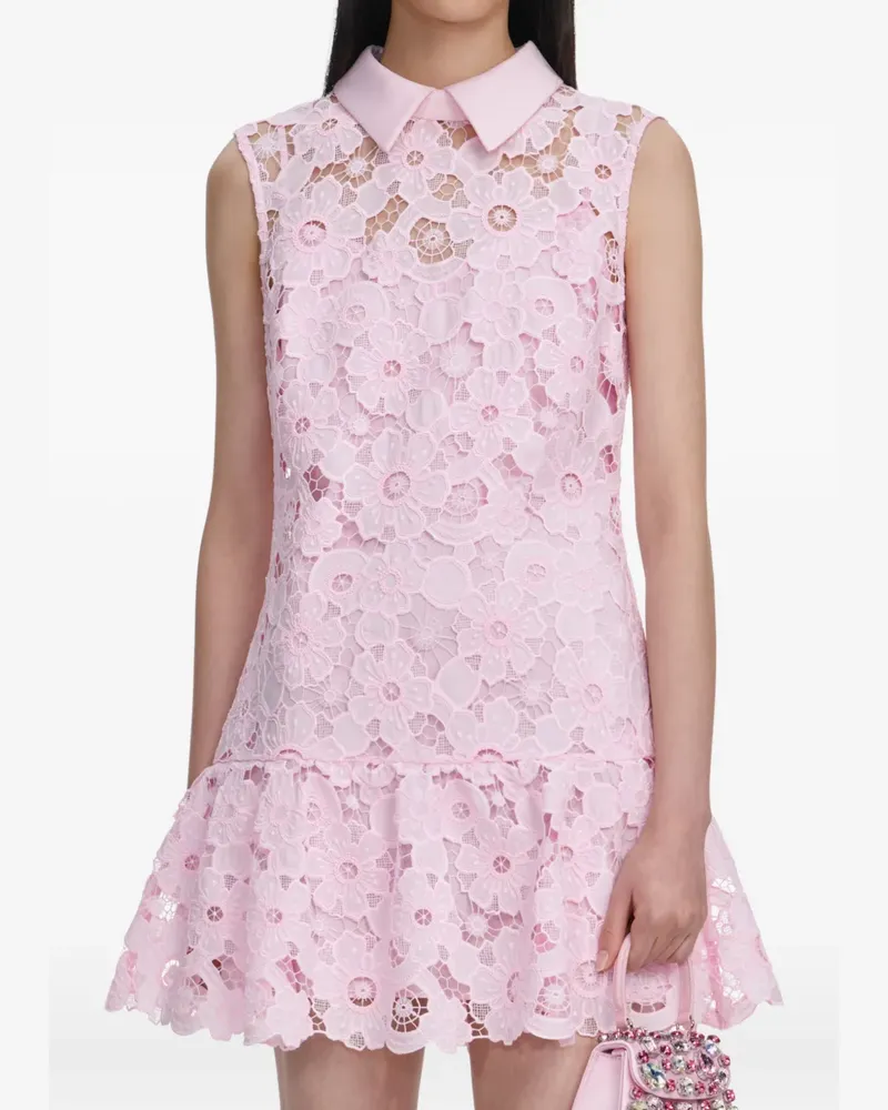 Self-Portrait Kleid aus Spitze - Rosa Rosa