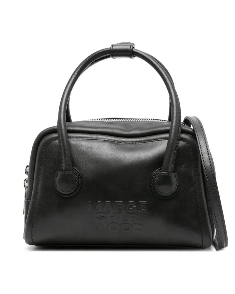 Marge Sherwood Mini Tote Bag mit Logo-Prägung - Schwarz Schwarz