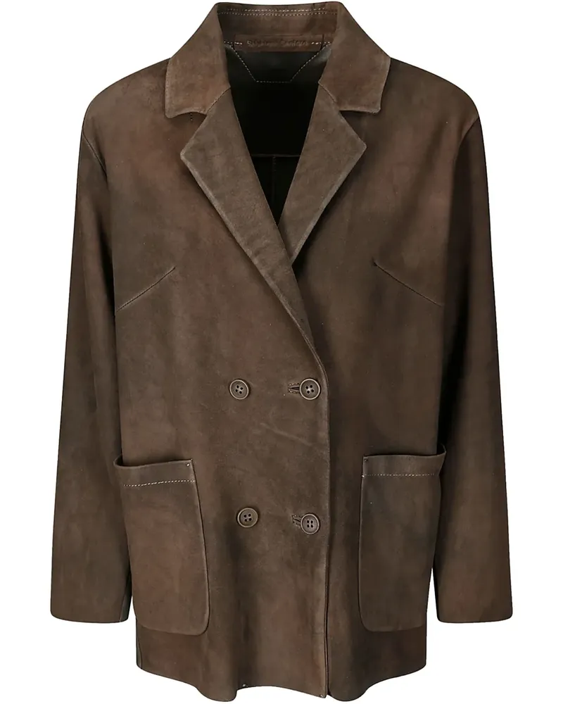 Salvatore Santoro Klassische Lederjacke - Braun Braun