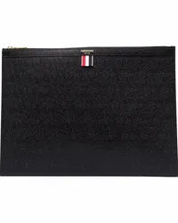 Thom Browne Laptoptasche mit Streifen Schwarz