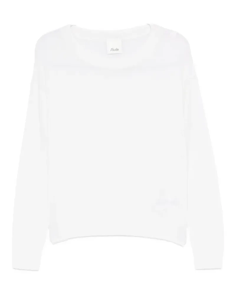 ALLUDE fine-knit drop-shoulder sweater - Nude Nude