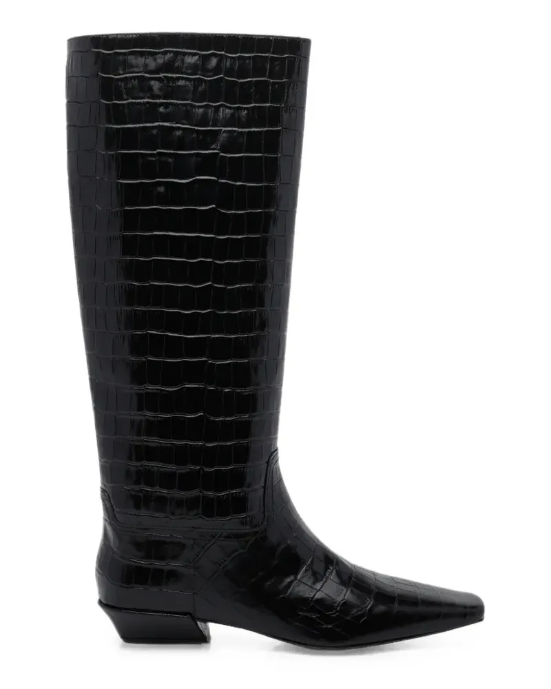 Jeffrey Campbell Passo croc-effect knee-high boots - Schwarz Schwarz
