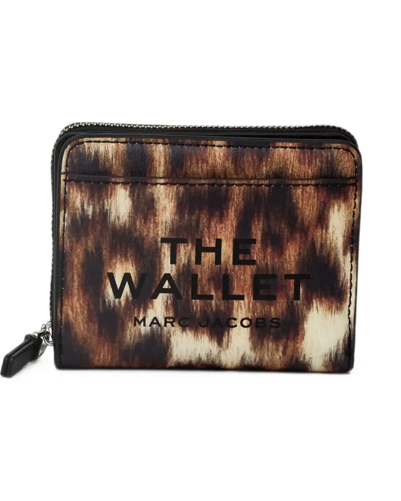 Marc Jacobs leopard-print The Mini Compact wallet - Braun Braun