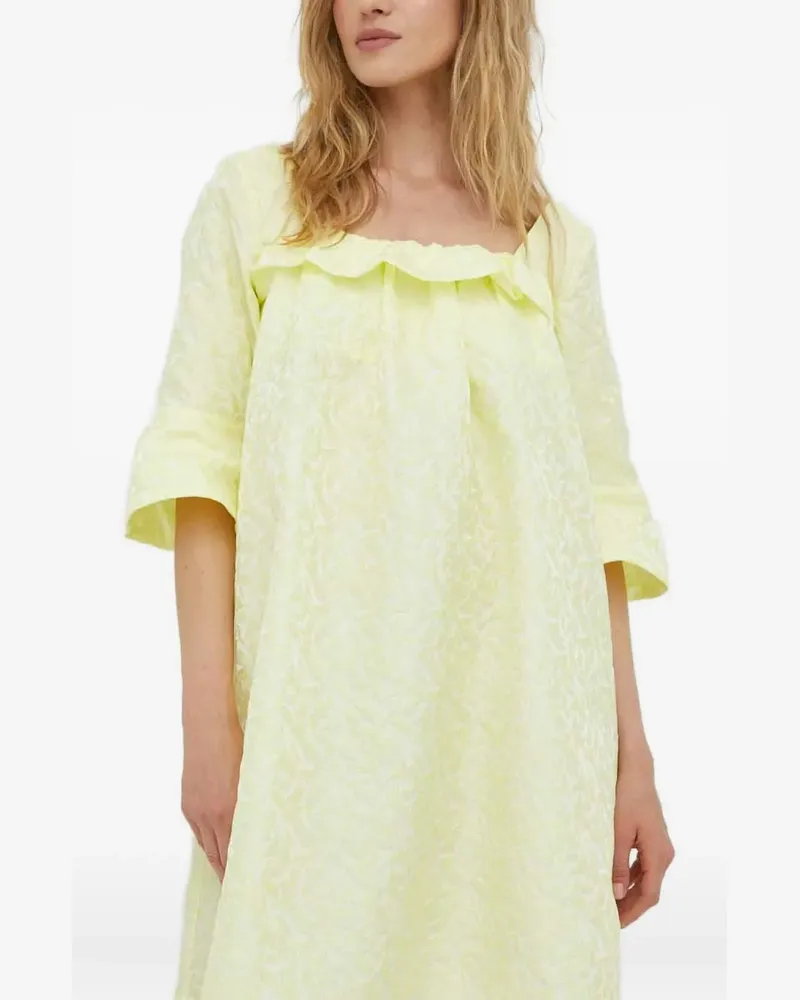 Résumé Geblümtes Kleid mit Rüschen - Gelb Gelb