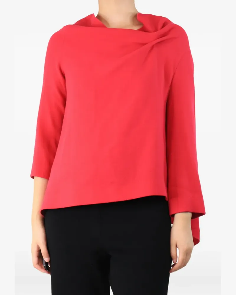 Roland Mouret draped open-back blouse - Rosa Rosa