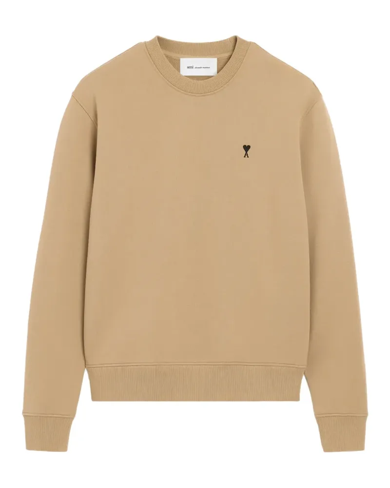 AMI Paris cotton sweatshirt with Ami de Coeur - Nude Nude