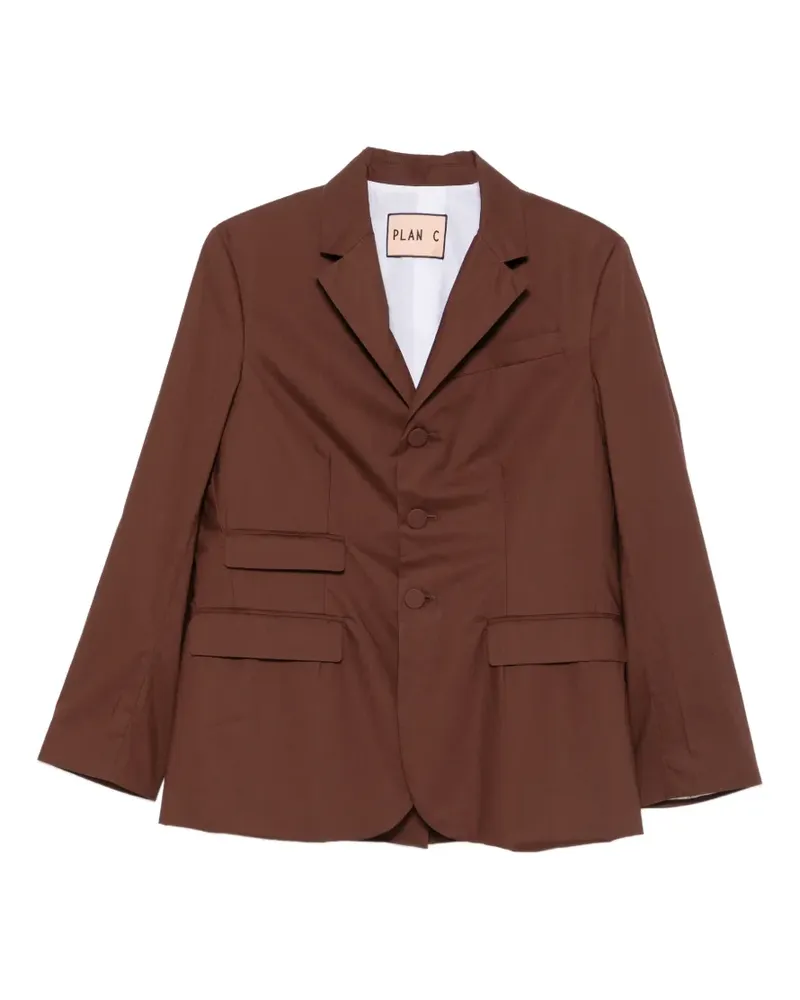 PLAN C single-breasted blazer - Braun Braun