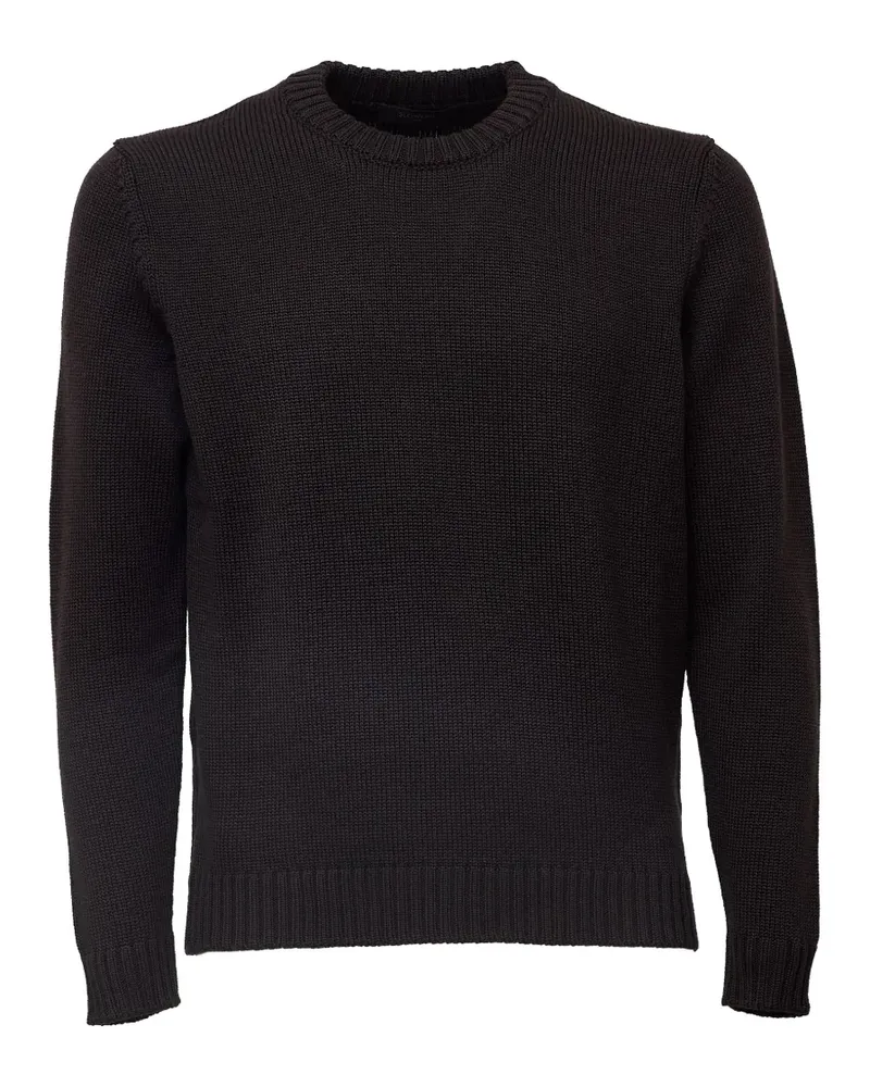 Zanone Gerippter Pullover - Schwarz Schwarz