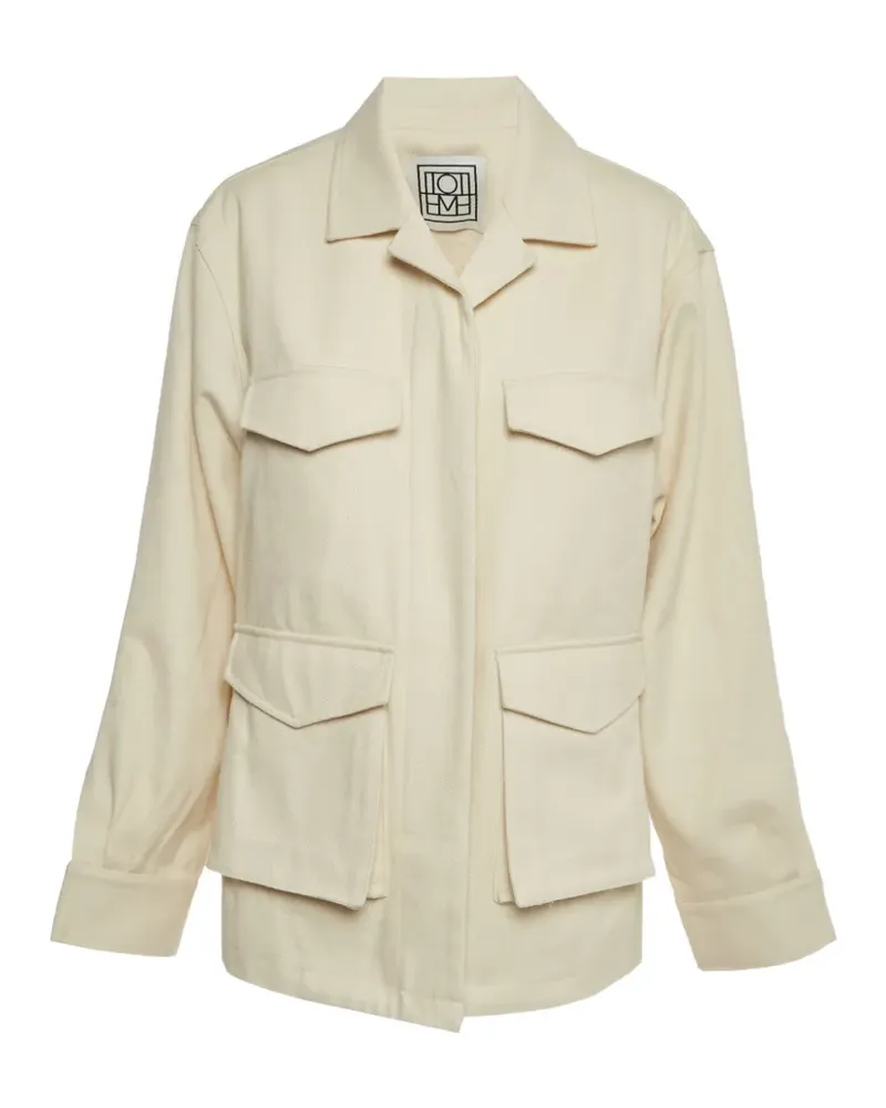 Totême Utility-Jacke aus Gabardine - Nude Nude