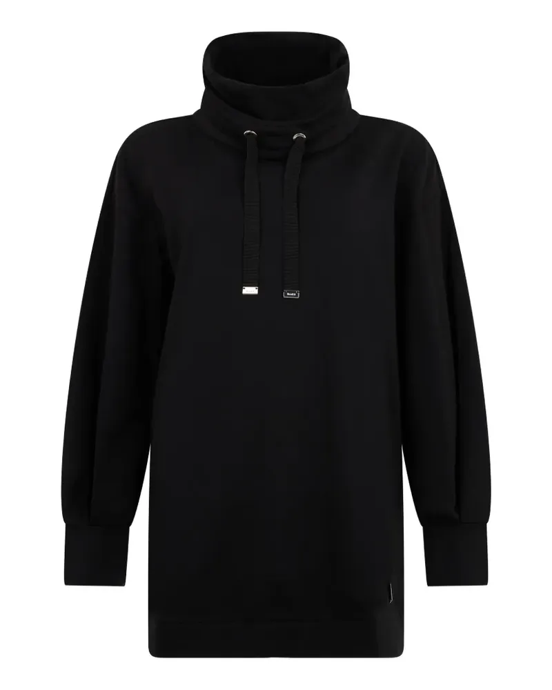MOORER Kordelzug-Pullover mit Stehkragen - Schwarz Schwarz