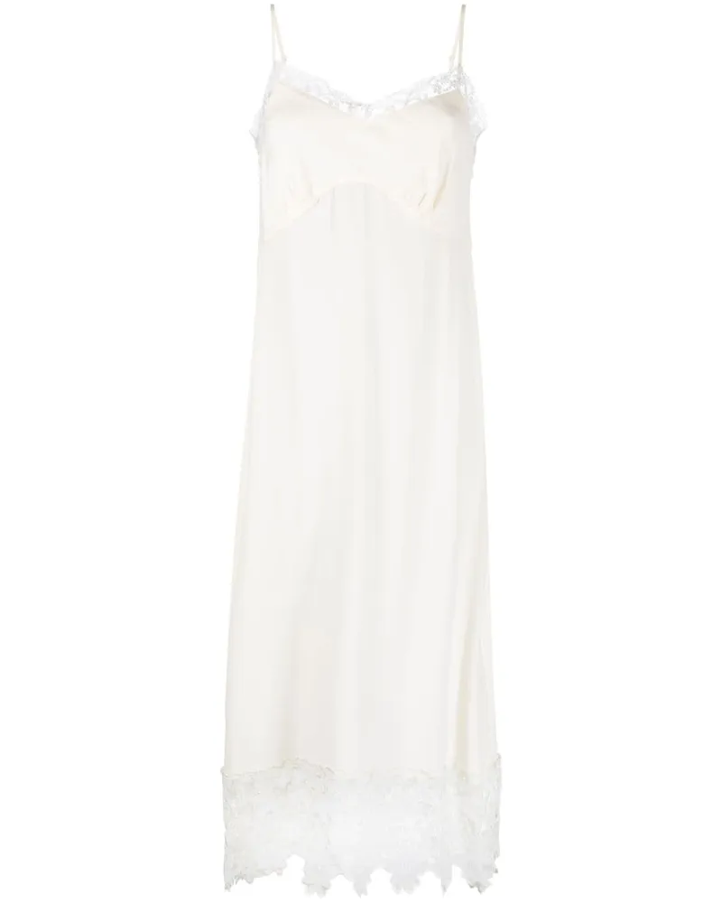 Simone Rocha Camisole-Kleid mit Spitzenborte Nude