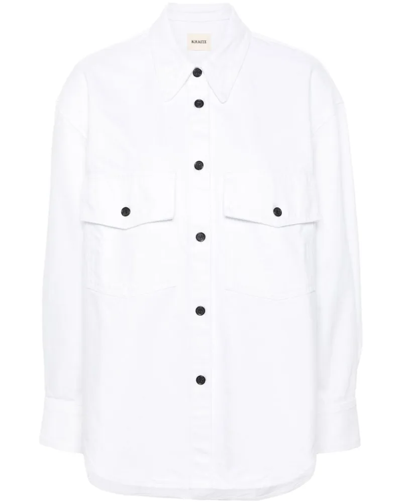 KHAITE The Mahmet Oversized-Jeanshemd - Weiß Weiß