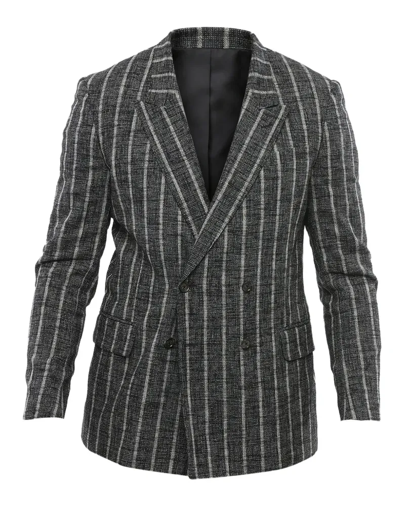 Corneliani double-breasted striped blazer - Grau Grau