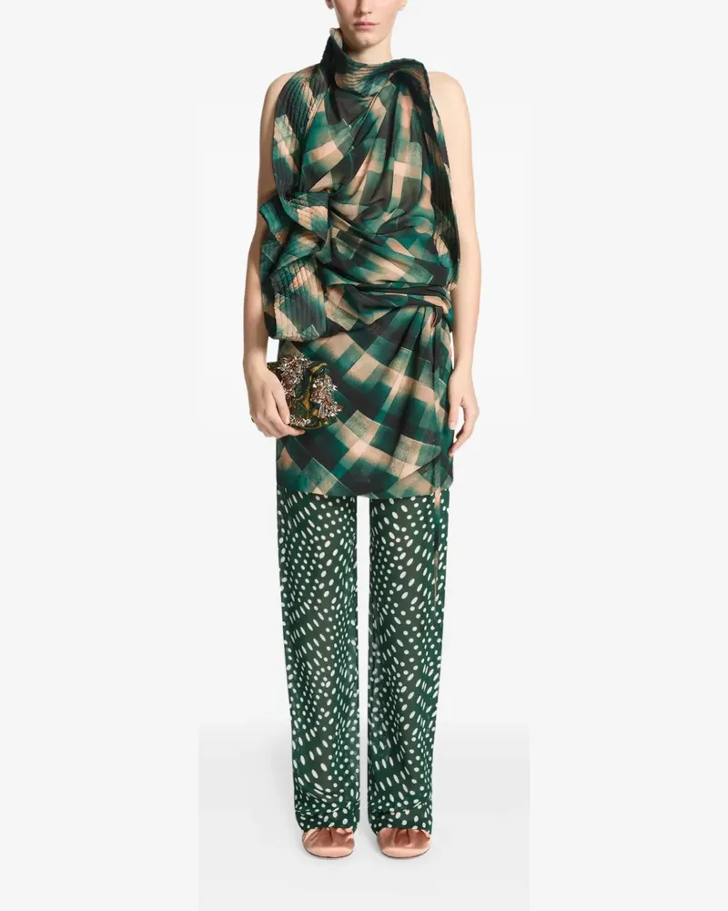 Dries van Noten Clutch mit Perlenverzierung - Grün Grün