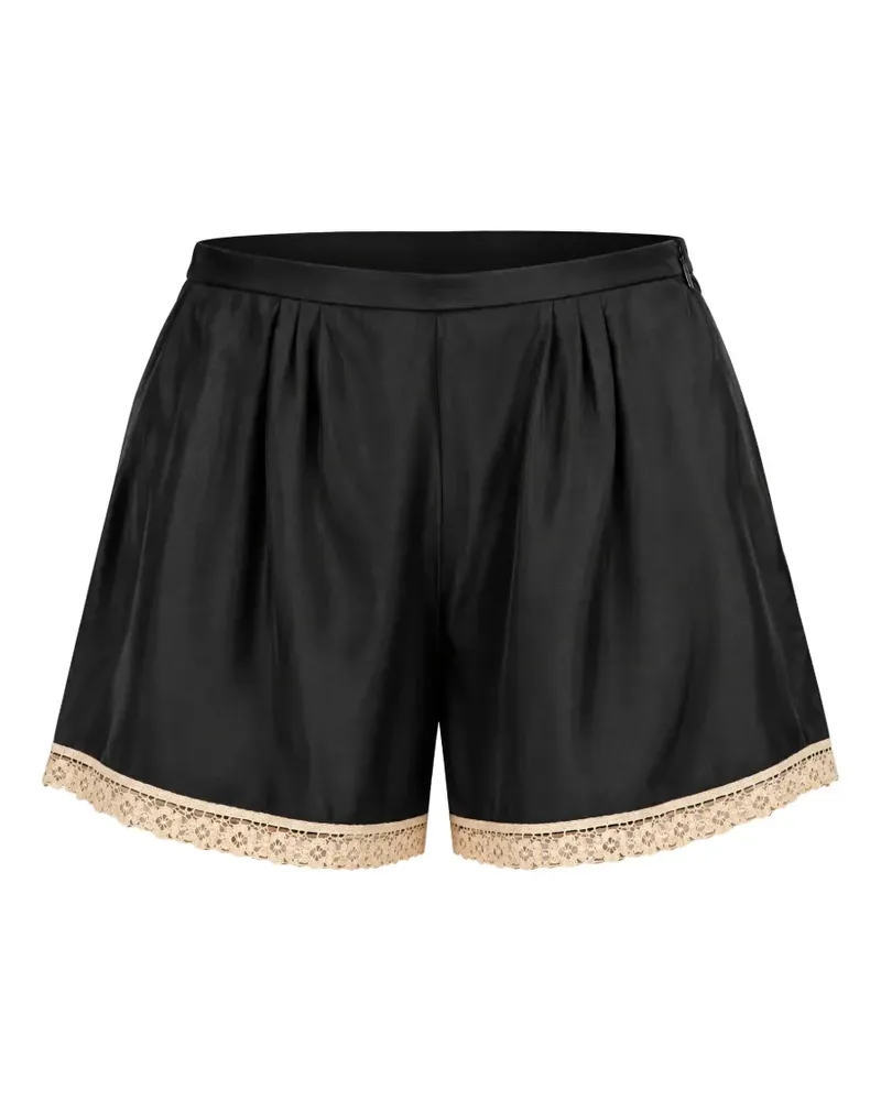 forte_forte Shorts mit Spitze - Schwarz Schwarz