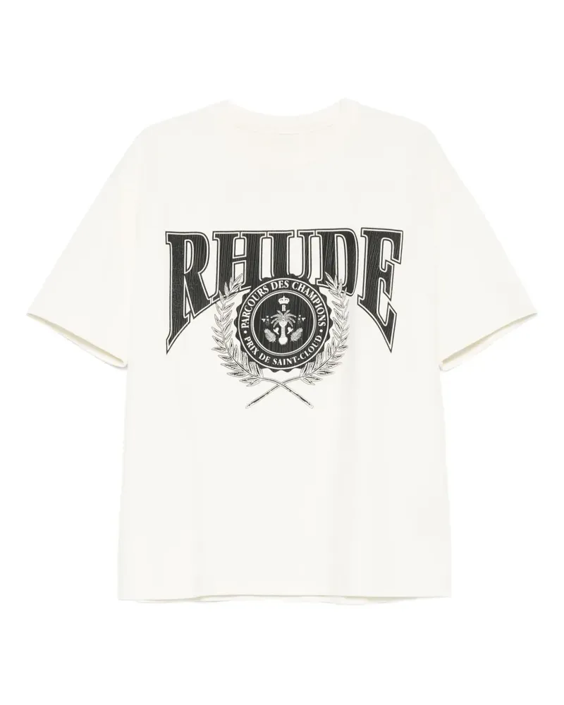 RHUDE Parcours des Saint-Cloud T-Shirt - Weiß Weiß