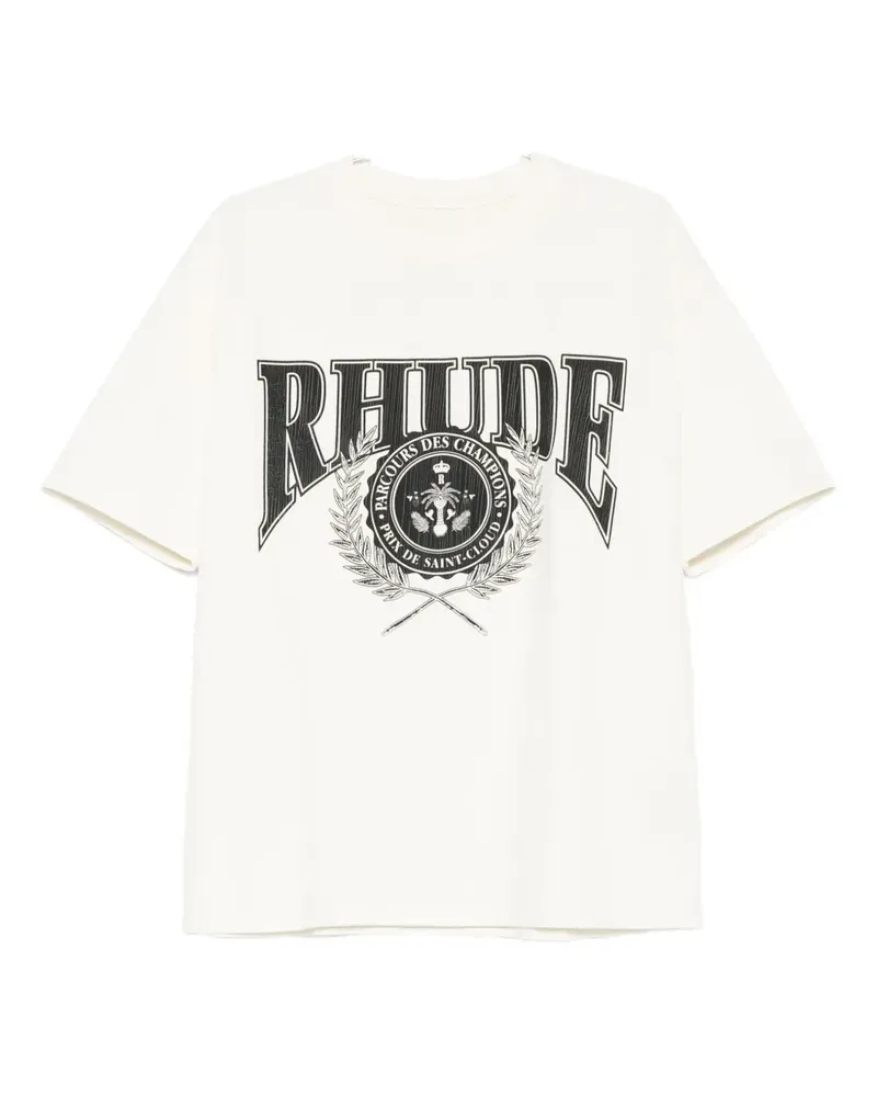 RHUDE Parcours des Saint-Cloud T-Shirt - Weiß Weiß